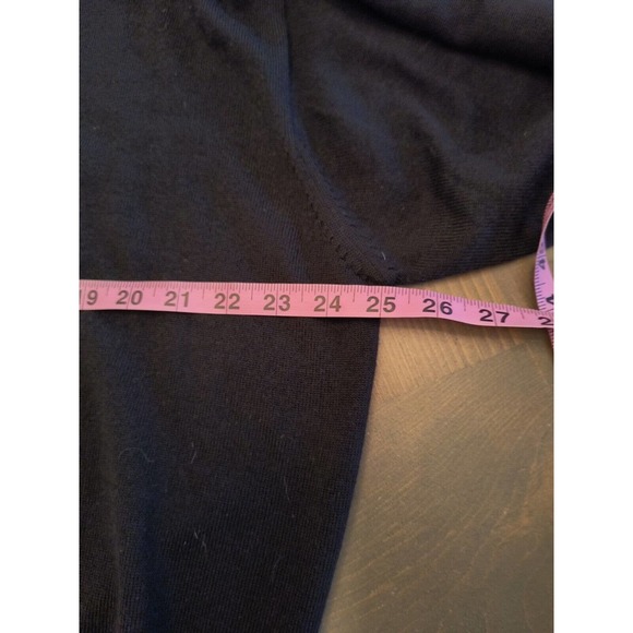 Belford 100% Extra Fine Merino Wool V-neck Long Sleeve Black Sweater Men's Sz L - Picture 9 of 12